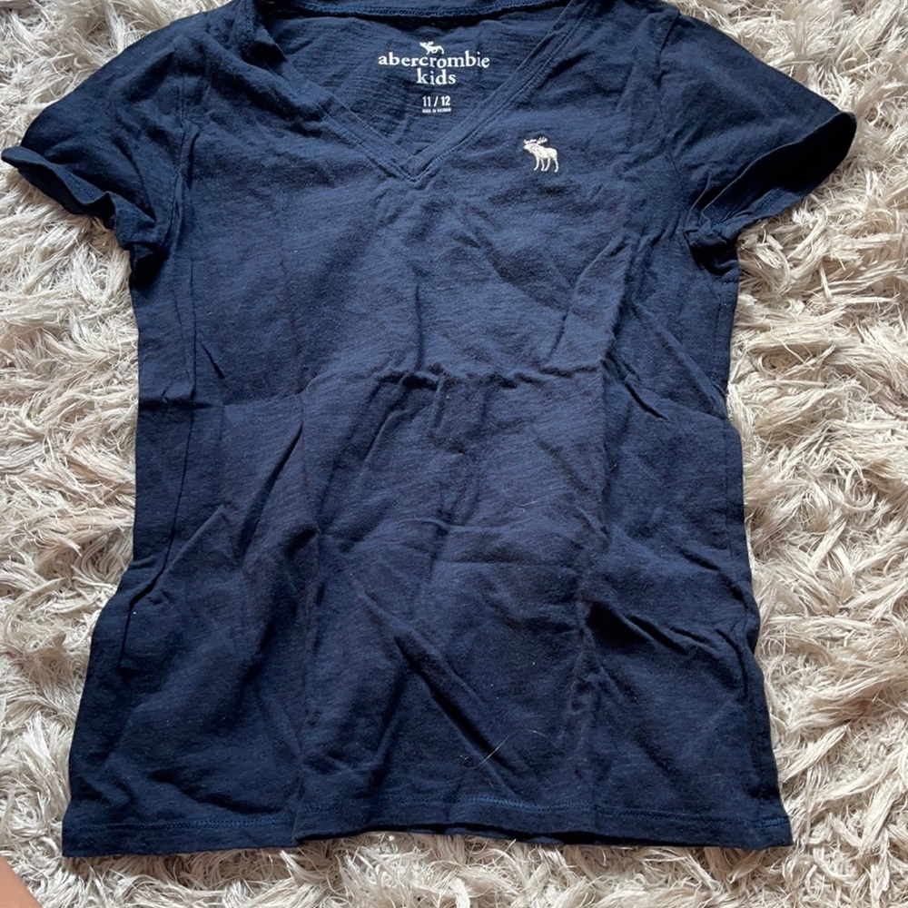navy, v neck abercrombie kids